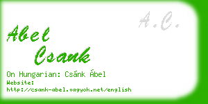 abel csank business card