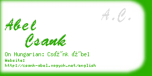 abel csank business card